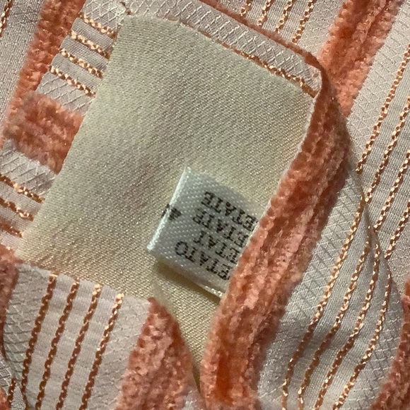 NWT sherbet color striped tie velour Paolo Da Ponte Italian - Picture 5 of 8